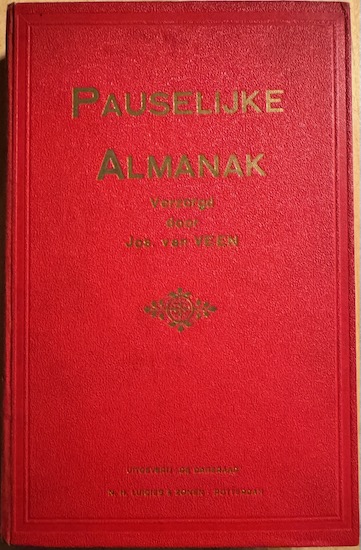 Veen, Jos van (verzorgd door) - PAUSELIJKE ALMANAK.